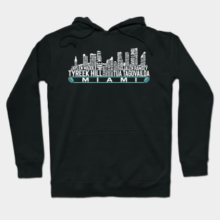 Miami Football Team 23 Player Roster, Miami City Skyline Hoodie